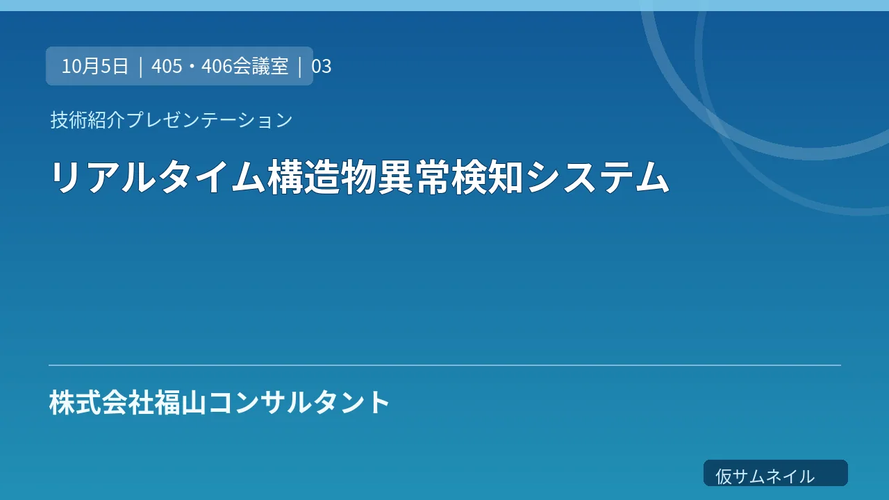 リアルタイム構造物異常検知システム のサムネイル